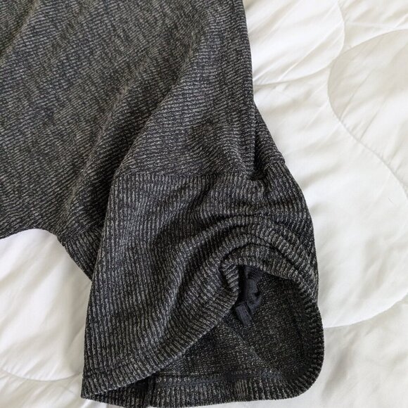 Max Studio Ruched Sleeve Top Size 3X Black Soft Ribbed Knit Comfy T-Shirt NWT - Picture 6 of 11